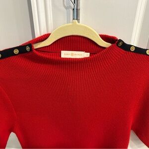 Tory Burch Scarlet Knit Sweater Dress